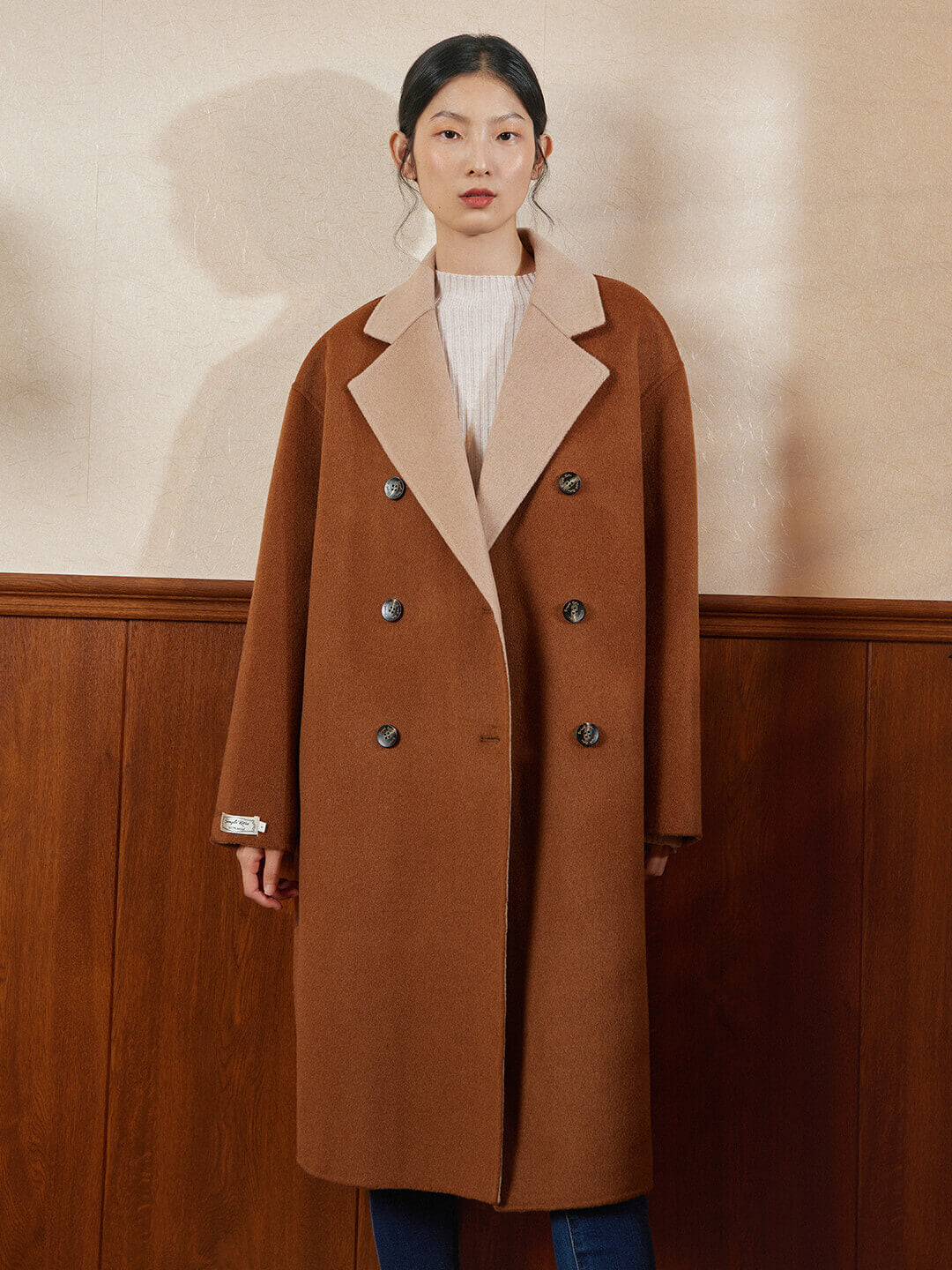 Lilah Double Side Wear Long Coat/Simple Retro/77006