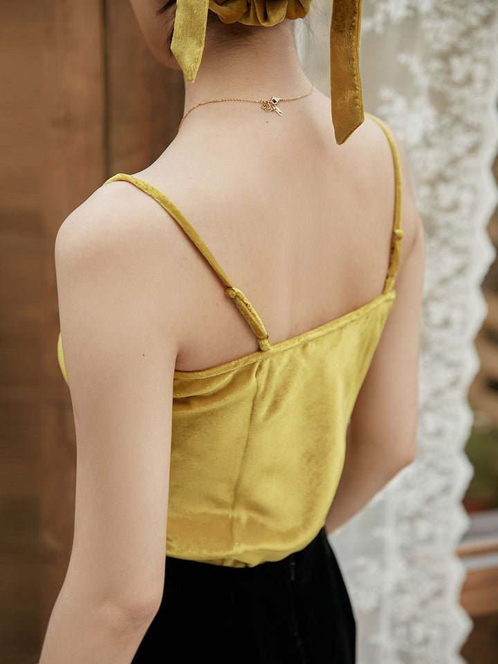 Margaret Velvet Tank Top/Simple Retro/55029