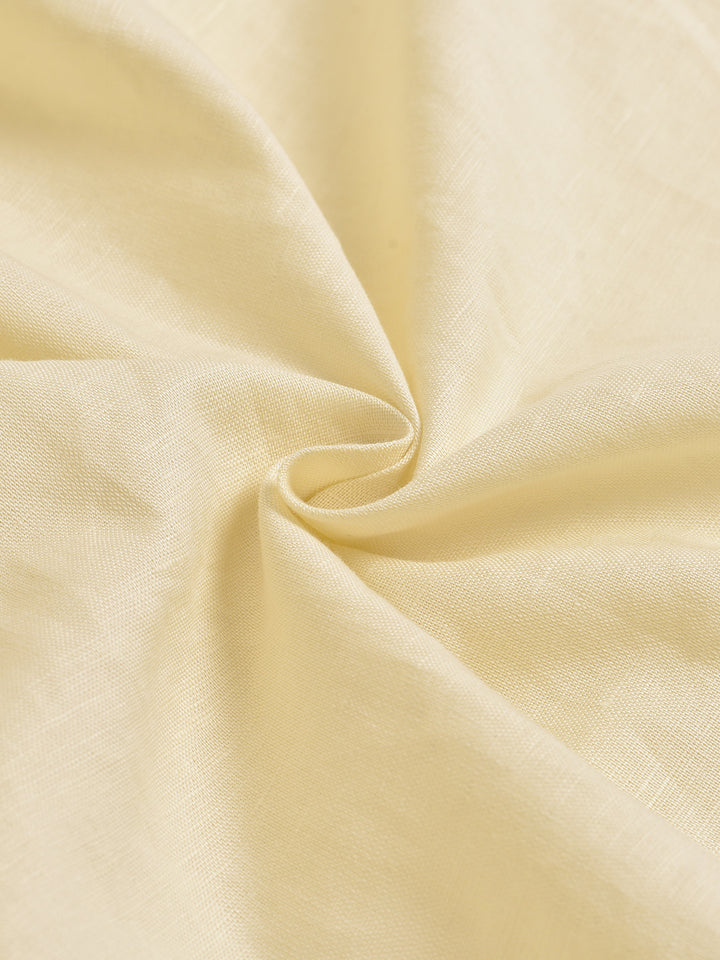 Yasmin Linen Yellow Slip Dress/simpleretro