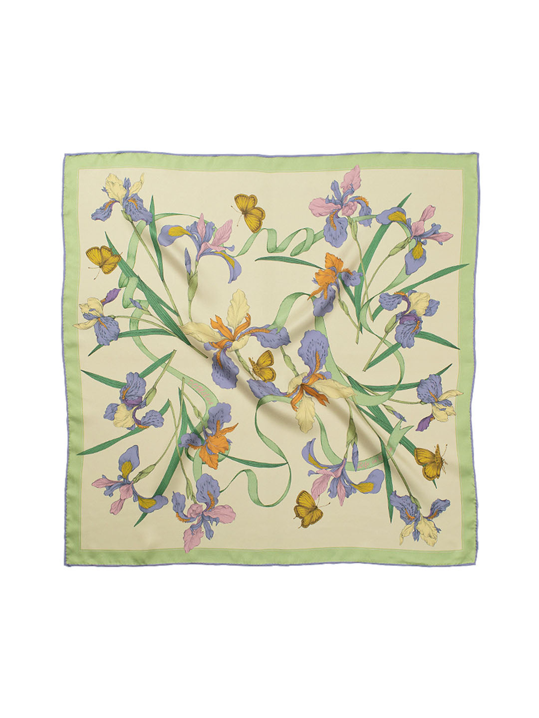 Chowxiaodou 16 Momme Iris Silk Twill Small Square Scarf 65*65