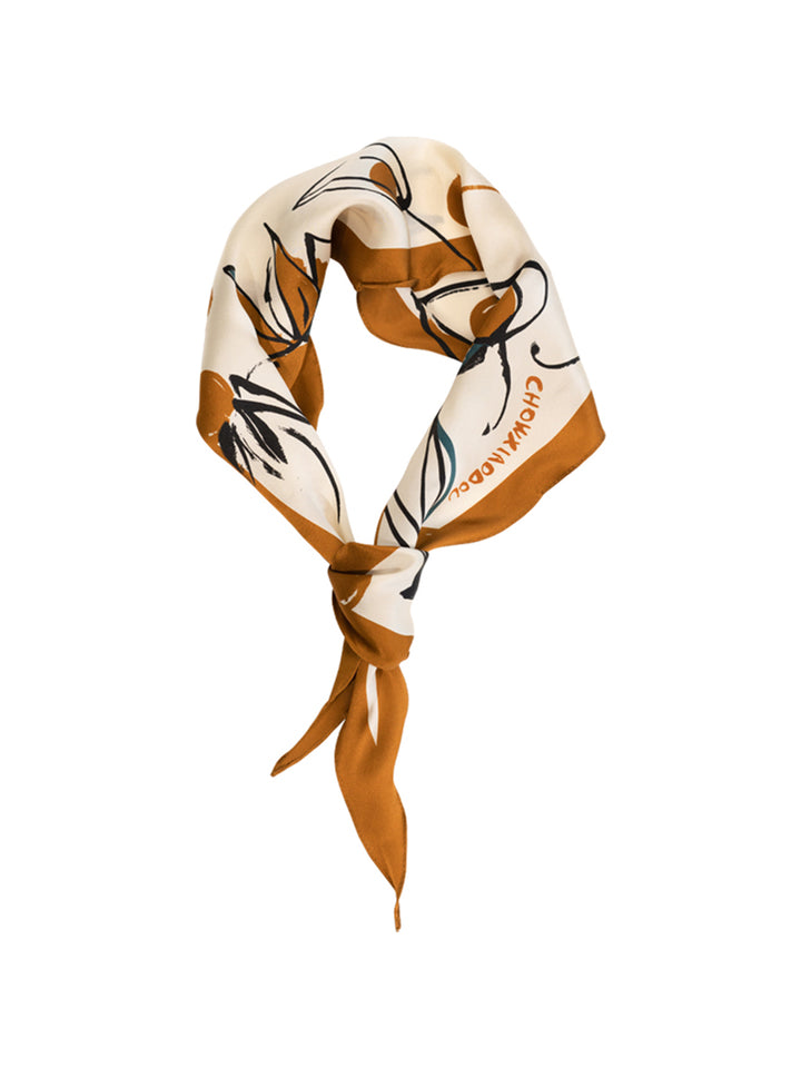 Chowxiaodou Rainbow Girl Satin Silk Rhombic Scarf/Simple Retro/44043
