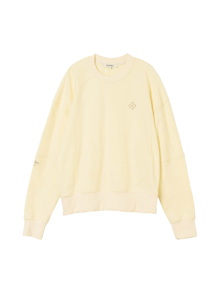 Ellie Logo Embroidered Yellow Sweatshirt/simpleretro