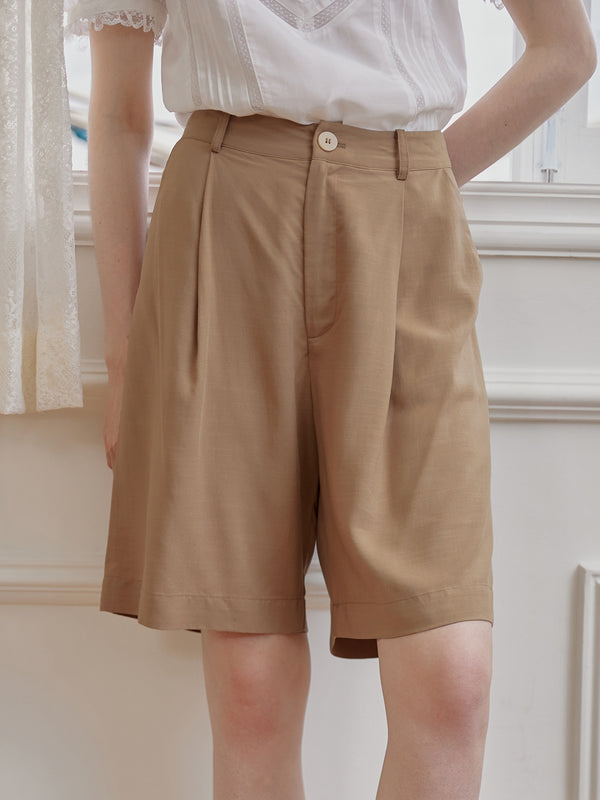 Paine Khaki Casual Shorts/SIMPLE RETRO