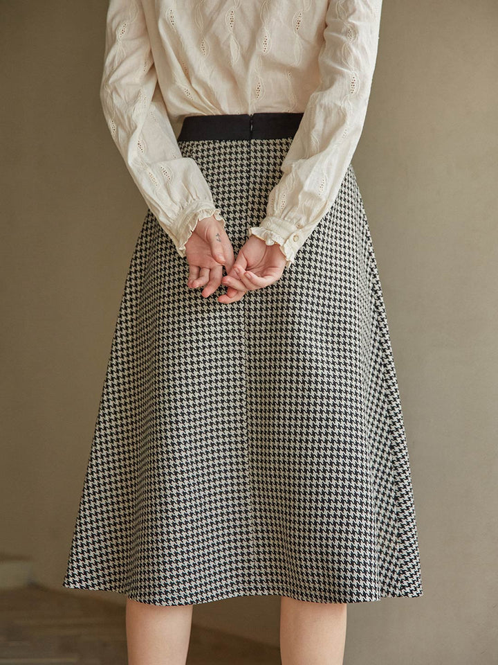 Dawn Houndstooth Skirt/Simple Retro/22145