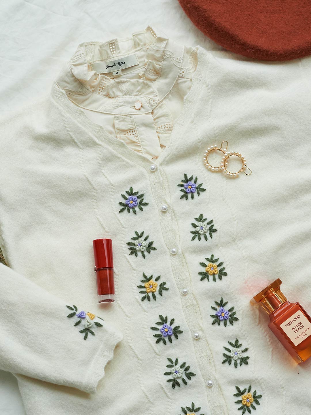 Eranthe Handmade Embroidery Knitwear/Simple Retro/22147