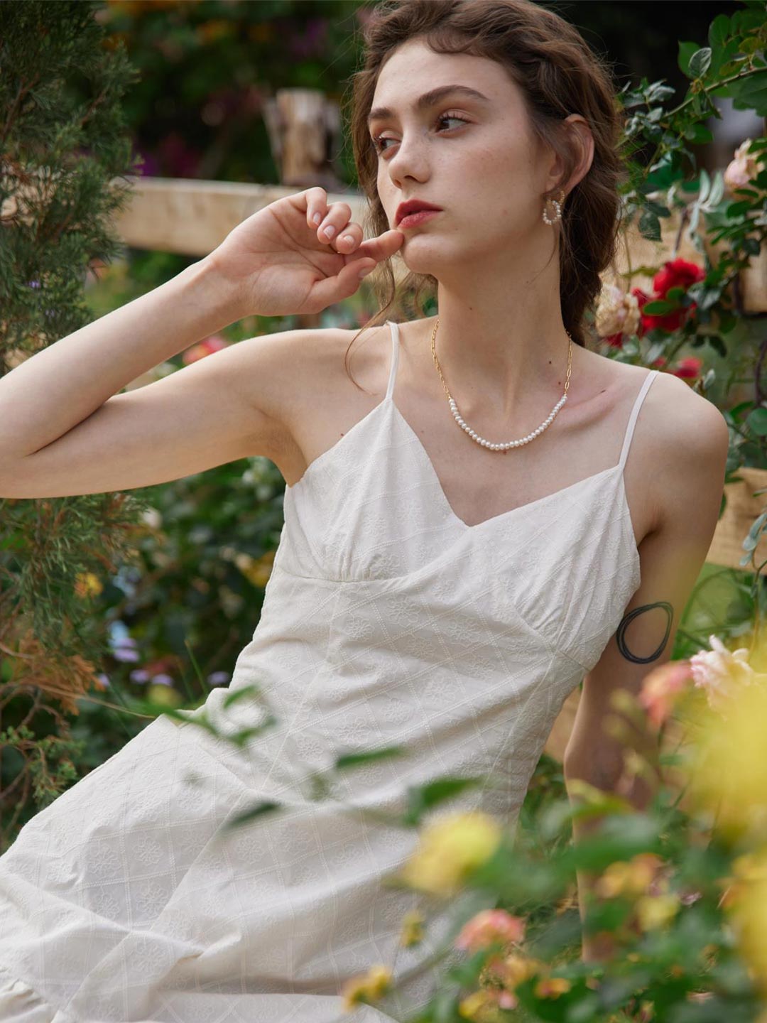 Vic Floral Cotton Slip Dress/Simple Retro/1200010