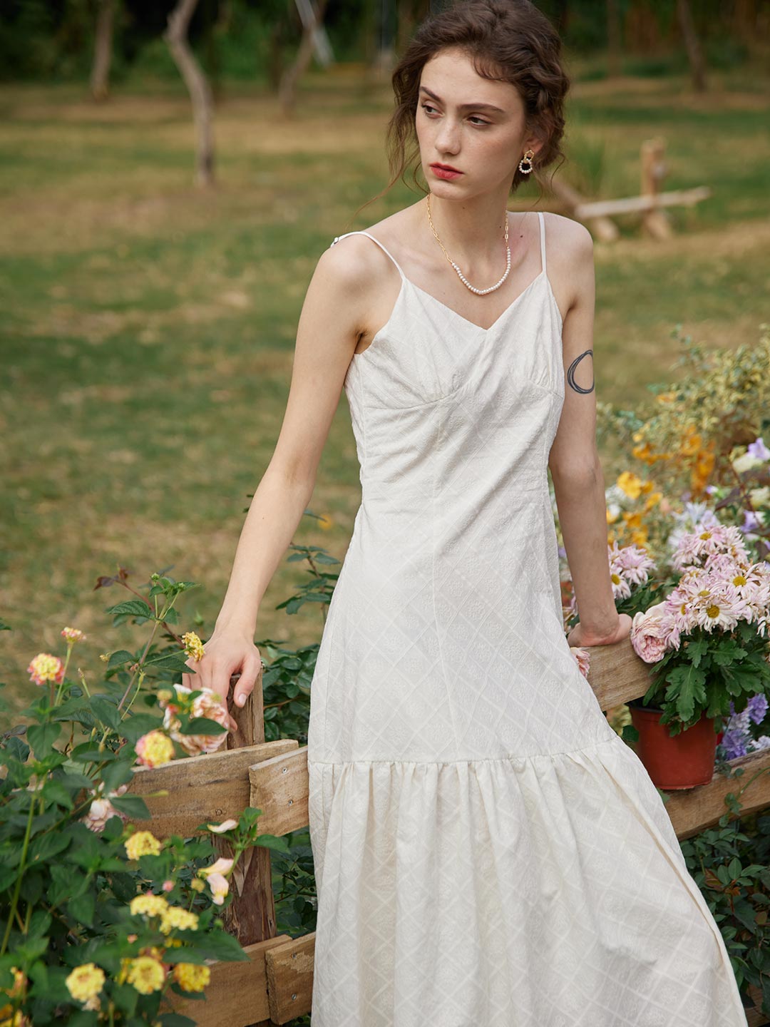 Vic Floral Cotton Slip Dress/Simple Retro/1200010