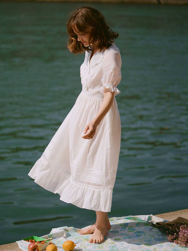 Victoria 100% Cotton Midi Dress