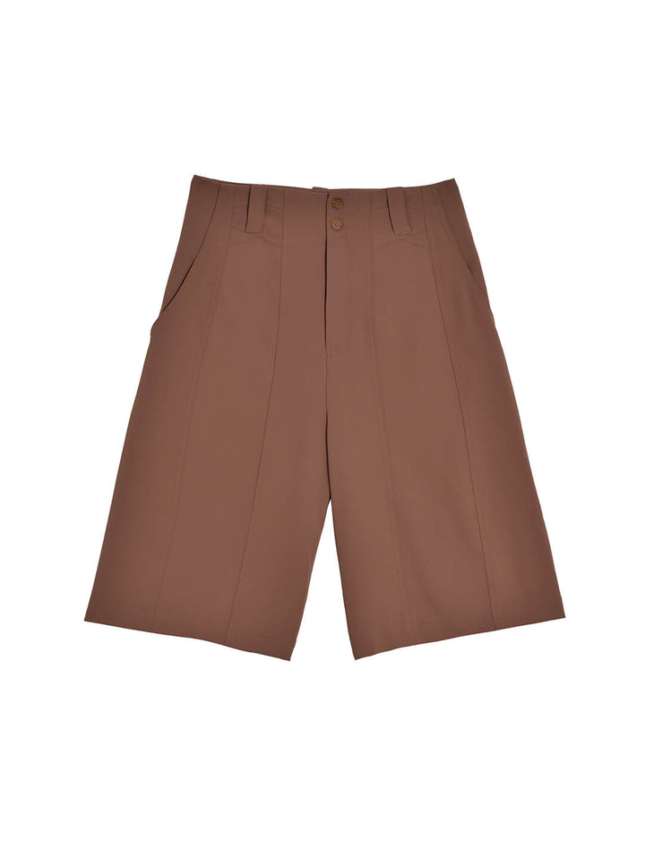 Novah Brown Straight Shorts/Simple Retro/11336