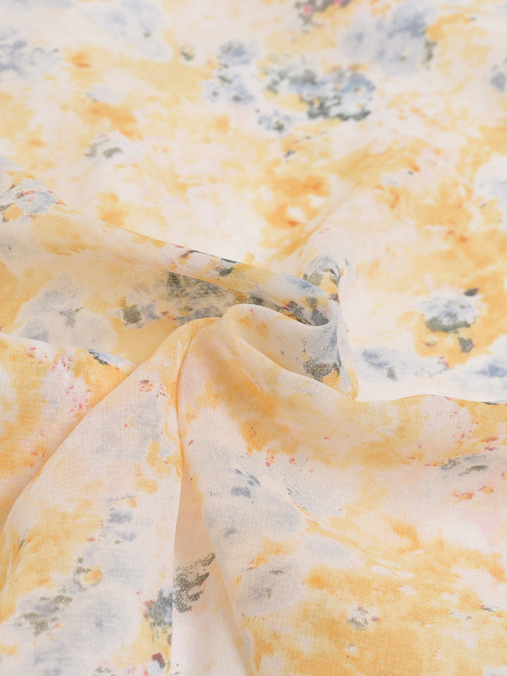 Kora Floral Printed Yellow Maxi Dress/SIMPLERETRO