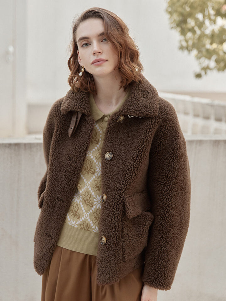 Aspyn Plush Teddy Coat/Simple Retro/55113