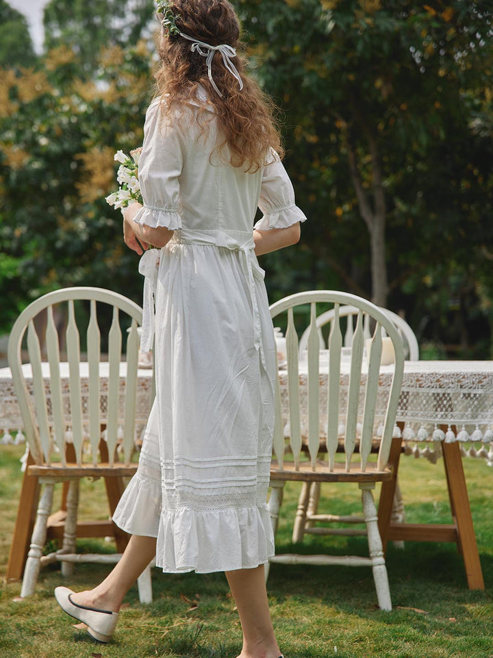 Victoria 100% Cotton Maxi Dress/Simple Retro/22186