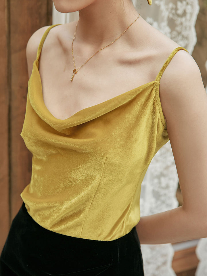 Margaret Velvet Tank Top/Simple Retro/55029