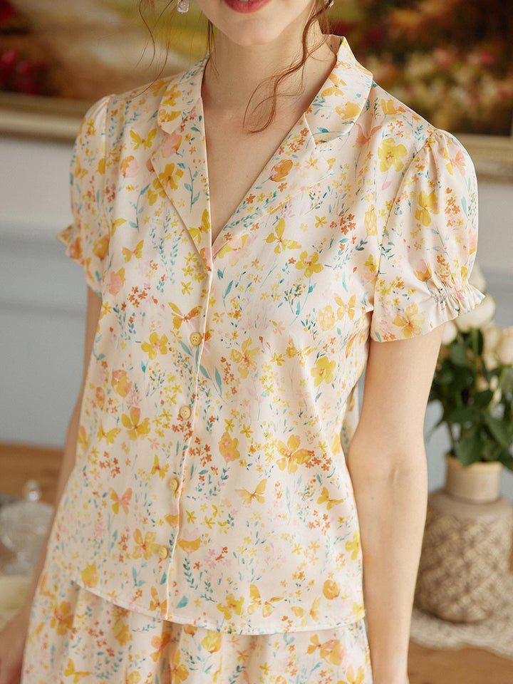 Annie Butterfly Printed Pyjama Top/Simple Retro/66007