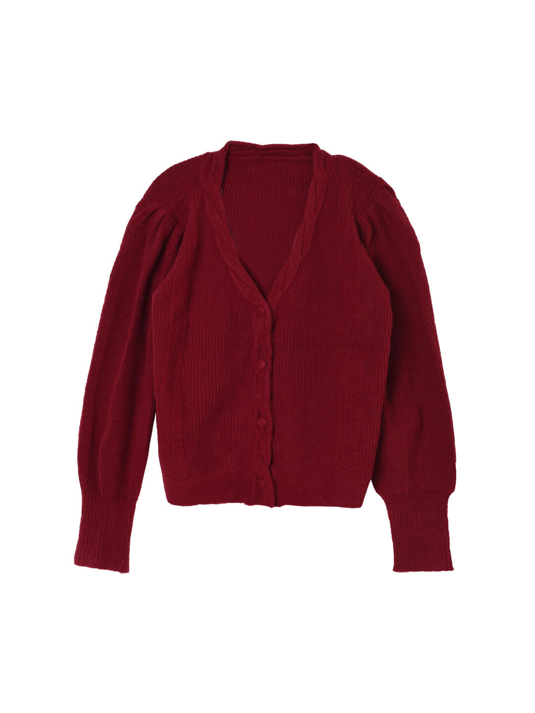 Ava Vintage Style Cable Red Knit Cardigan/simpleretro