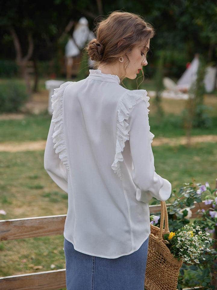 Alexandria Ruffle Blouse/Simple Retro/1210012