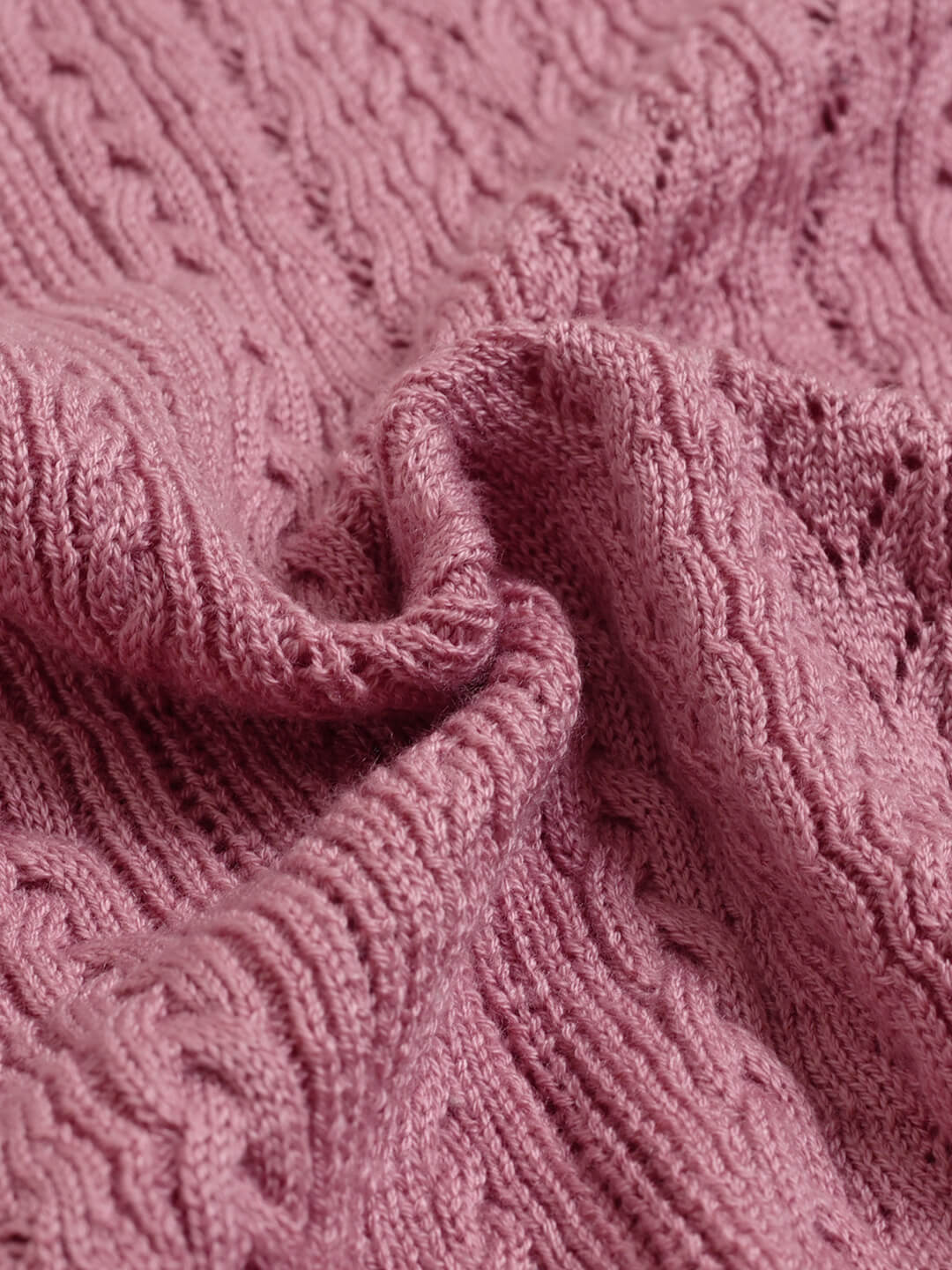 Emma Cable Pink Knit Cardigan/SIMPLERETRO