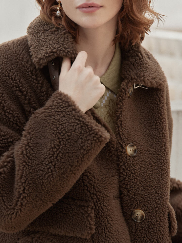 Aspyn Plush Teddy Coat/Simple Retro/55113