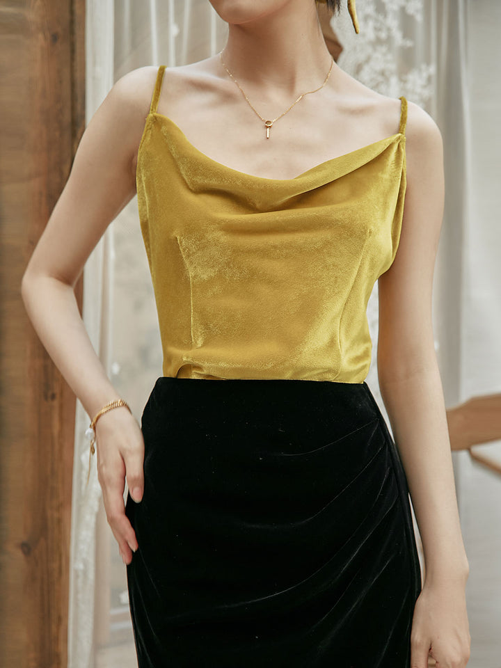 Margaret Velvet Tank Top/Simple Retro/55029