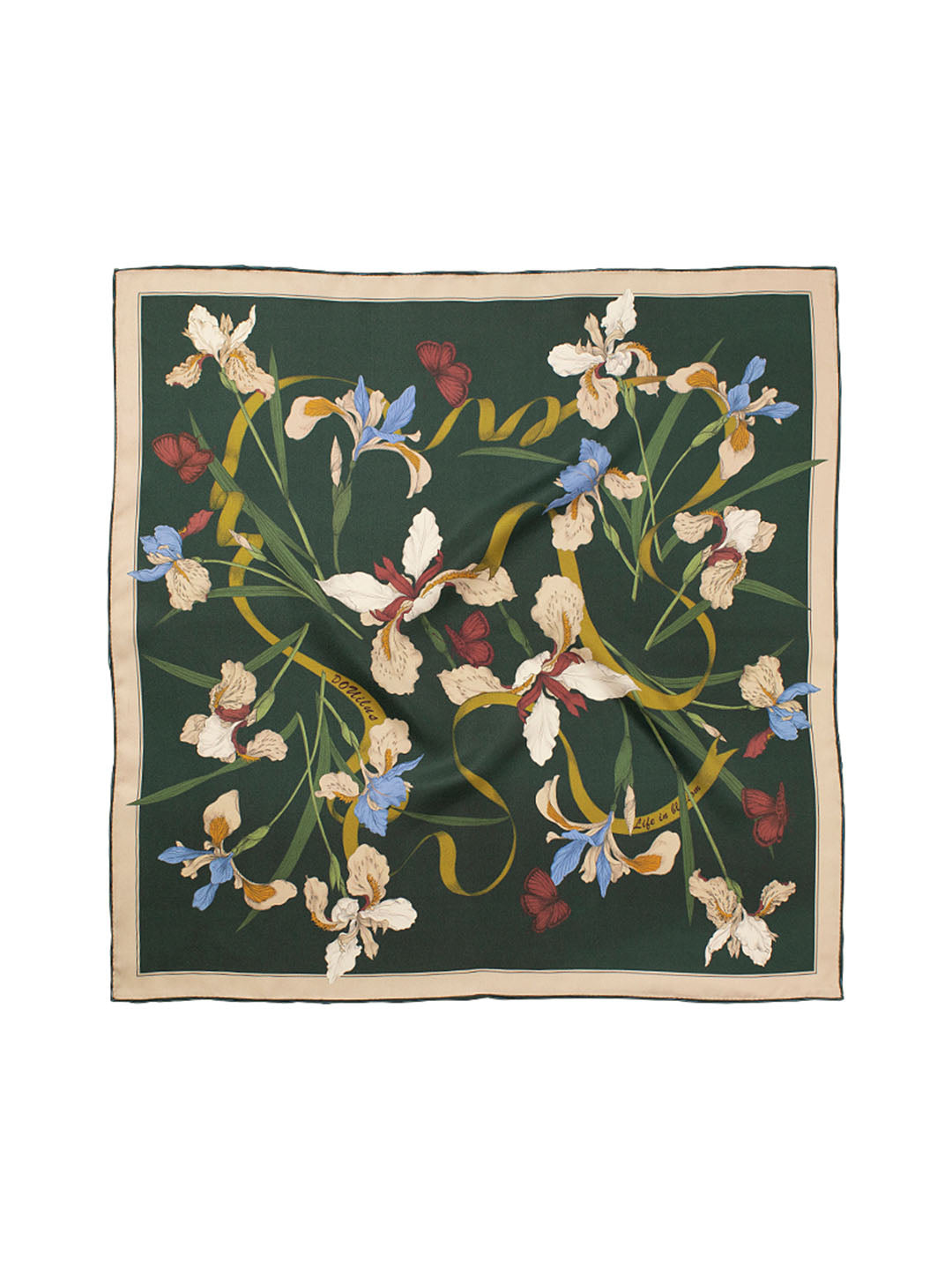 Chowxiaodou 16 Momme Iris Silk Twill Large Square Scarf 90*90