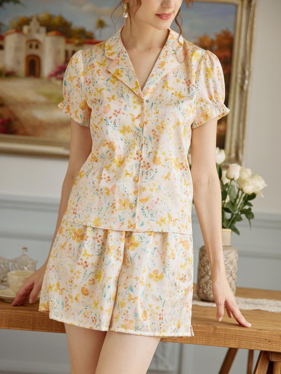 Annie Butterfly Printed Pyjama Bottom/Simple Retro/66006