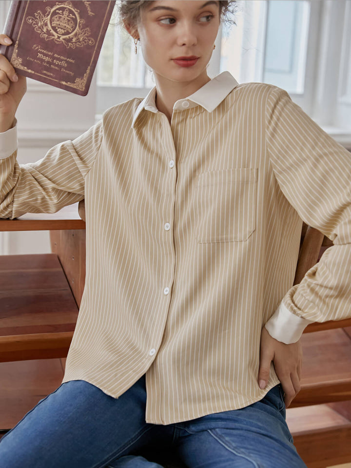 Laney Striped Blouse/Simple Retro/77018