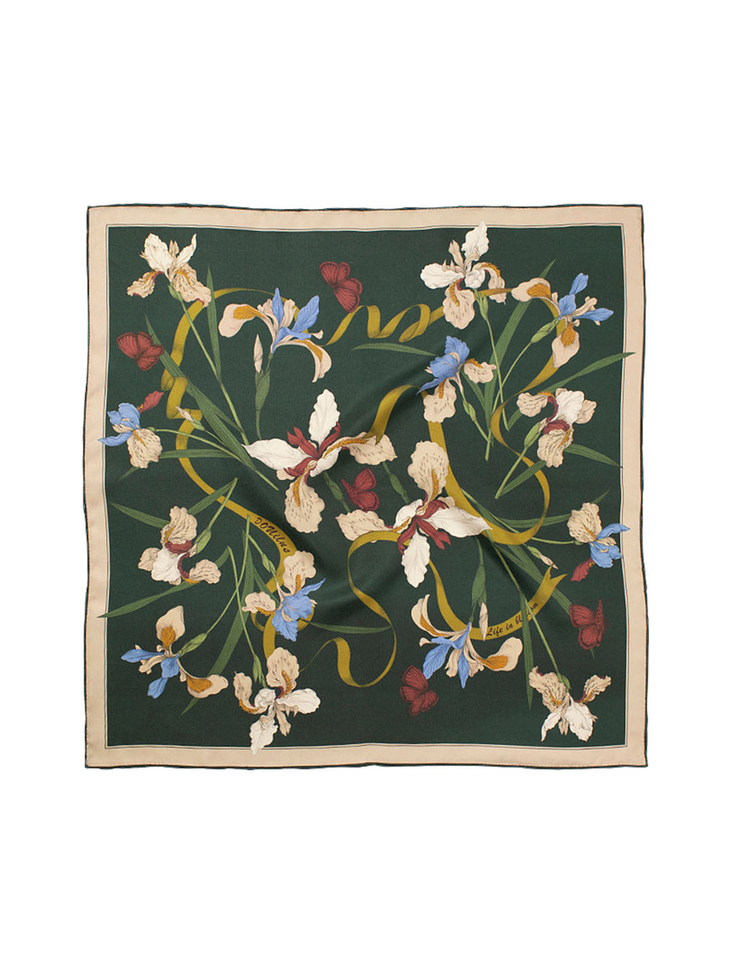 16 Momme Iris Silk Twill Small Square Scarf 65*65