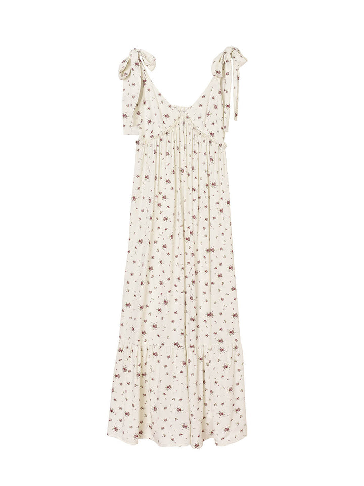 Rosalina Floral White Slip Dress/simpleretro