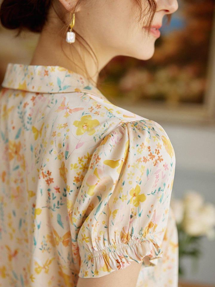 Annie Butterfly Printed Pyjama Top/Simple Retro/66007