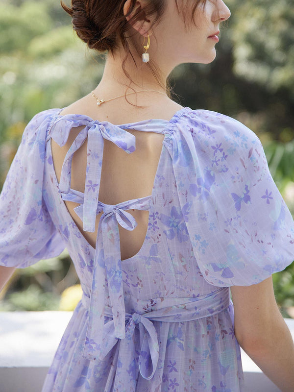 Vanessa Chiffon Printed Midi Dress