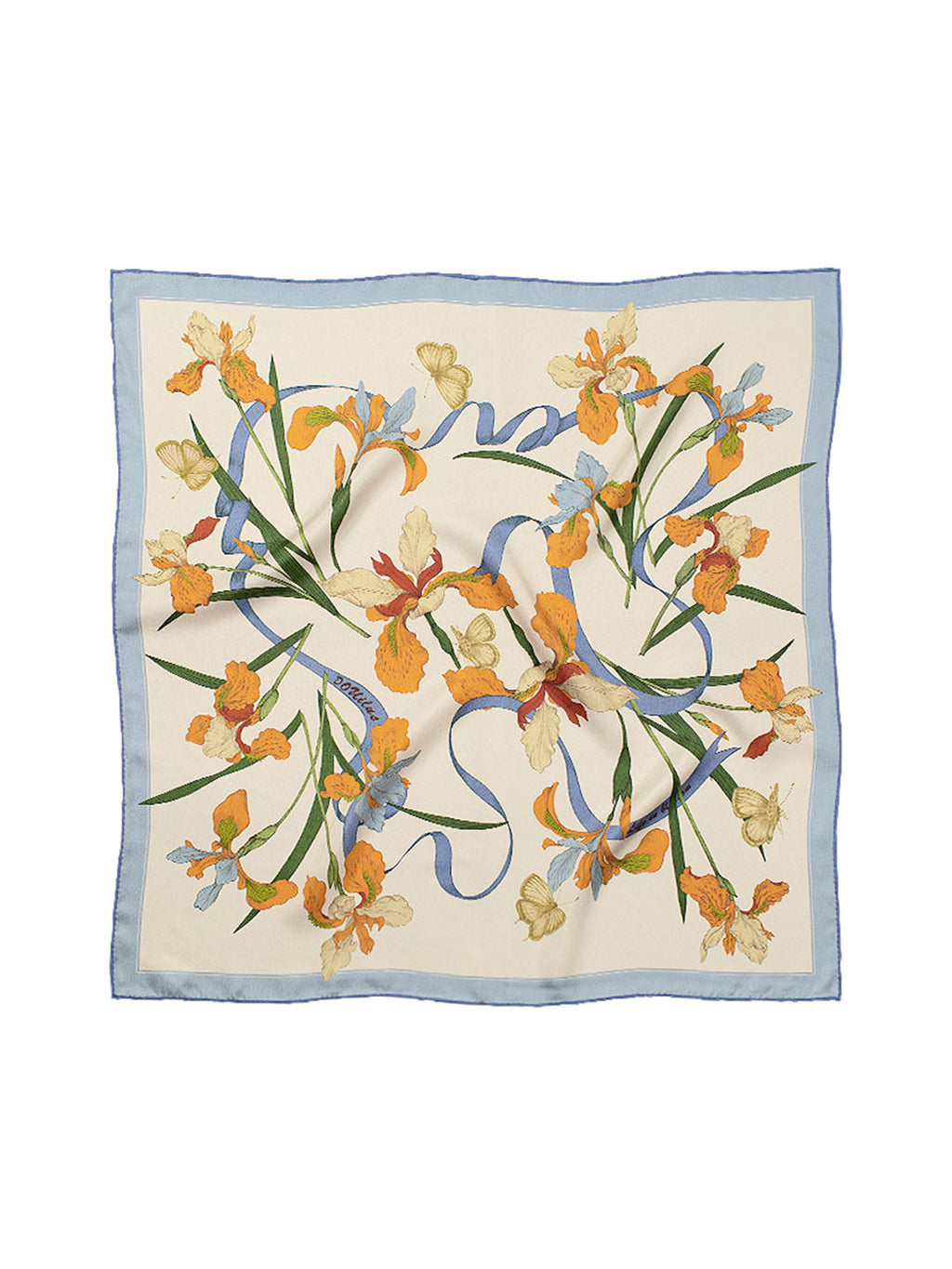 16 Momme Iris Silk Twill Large Square Scarf 90*90