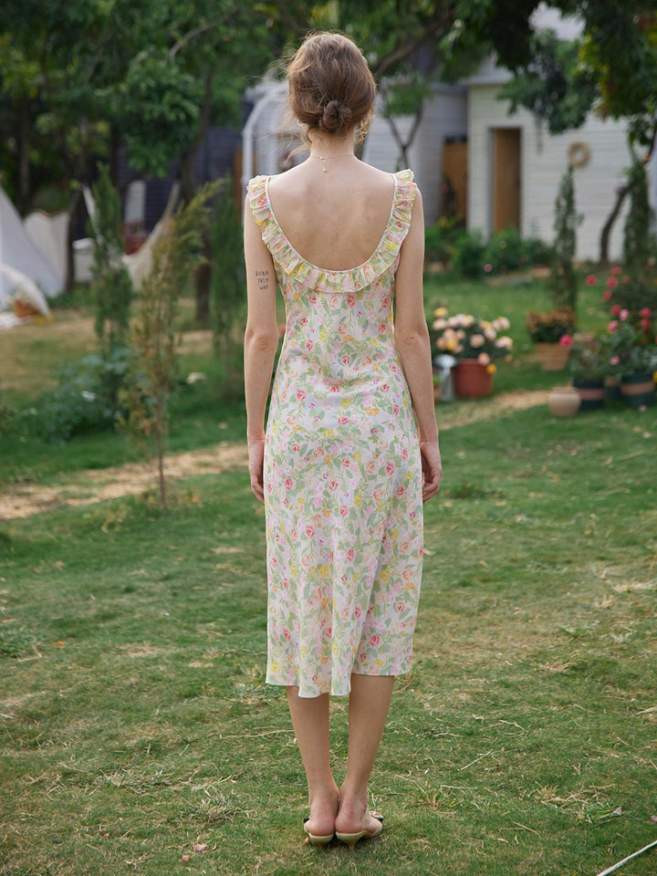 Jessie Floral Printed Slip Dress/Simple Retro/11029