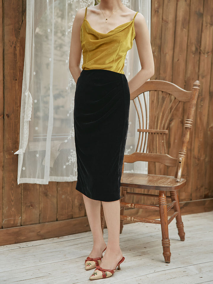 Margaret Velvet Tank Top/Simple Retro/55029