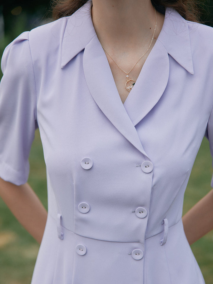 Natalie Chiffon Suit Midi Dress/Simple Retro/11232