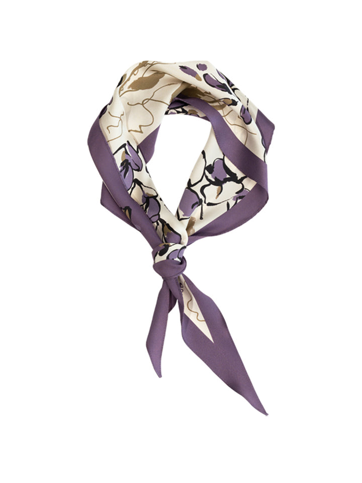 Chowxiaodou Rainbow Girl Satin Silk Rhombic Scarf/Simple Retro/44043