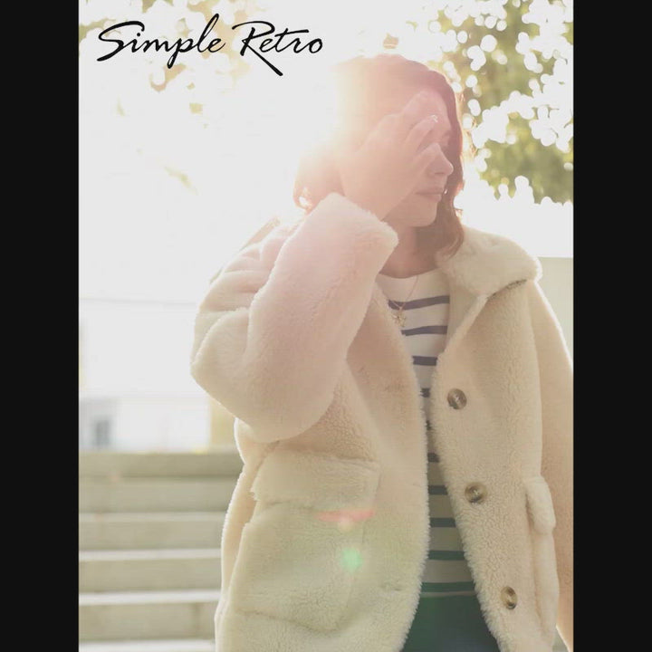 Aspyn Plush Teddy Coat/Simple Retro/55113