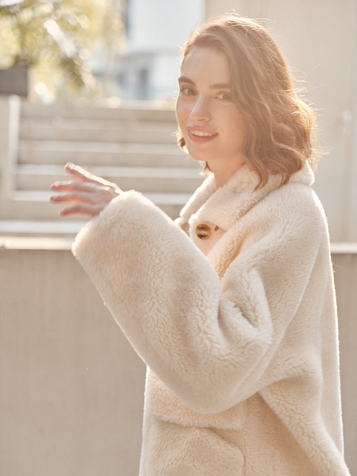 Aspyn Plush Teddy Coat/Simple Retro/55113