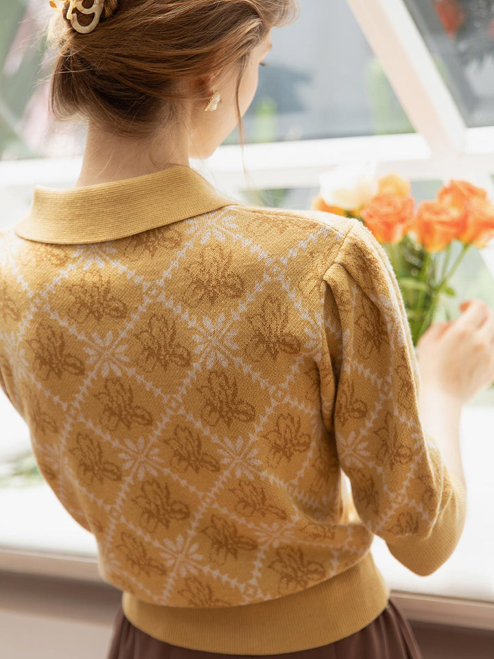Ariana Iris Pullover Knitwear/Simple Retro/22209