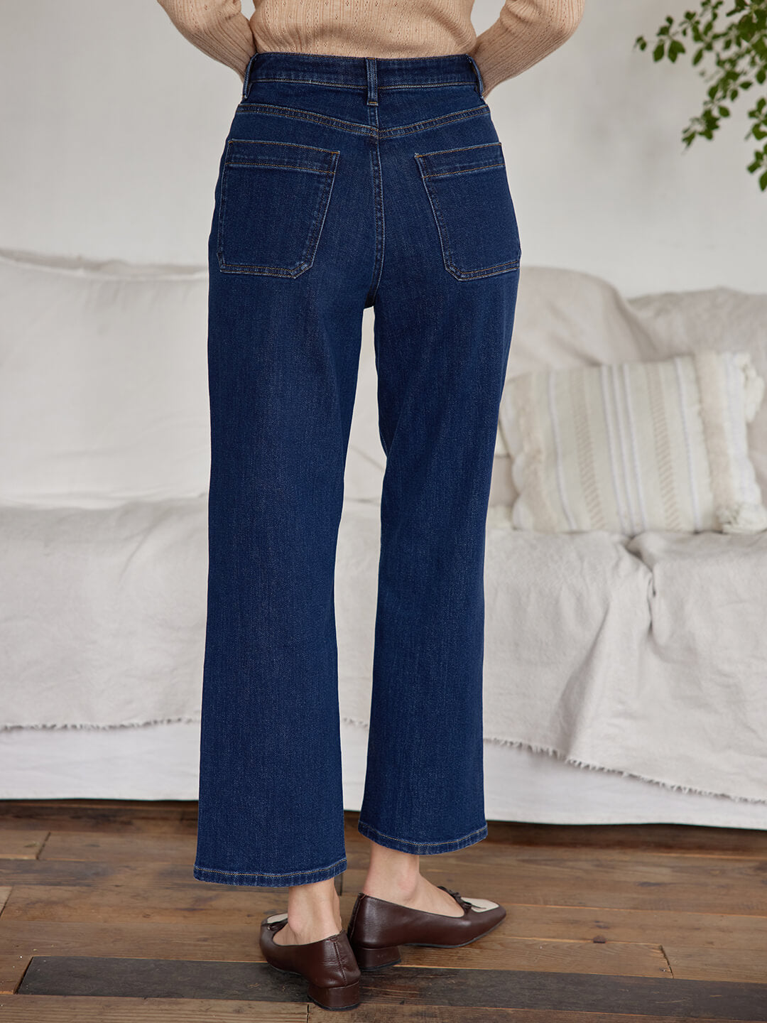 Felicia Straight Denim Blue Jeans/SIMPLERETRO