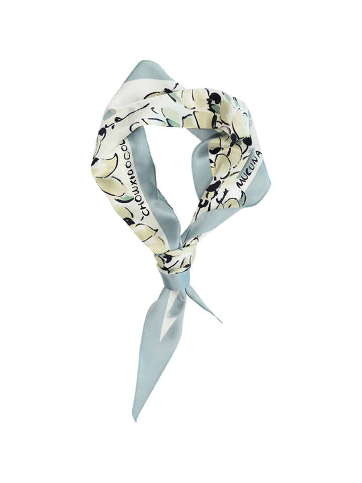 Chowxiaodou Rainbow Girl Satin Silk Rhombic Scarf/Simple Retro/44043