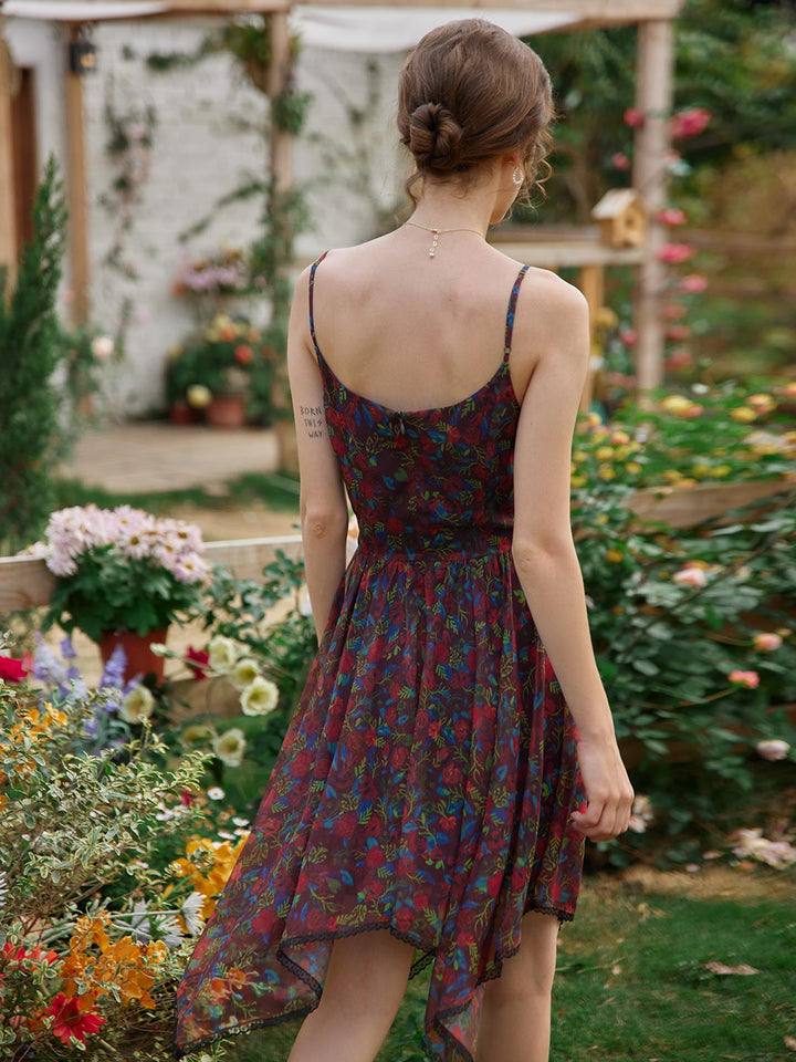 Valeria Floral Printed Slip Dress/Simple Retro/1200043