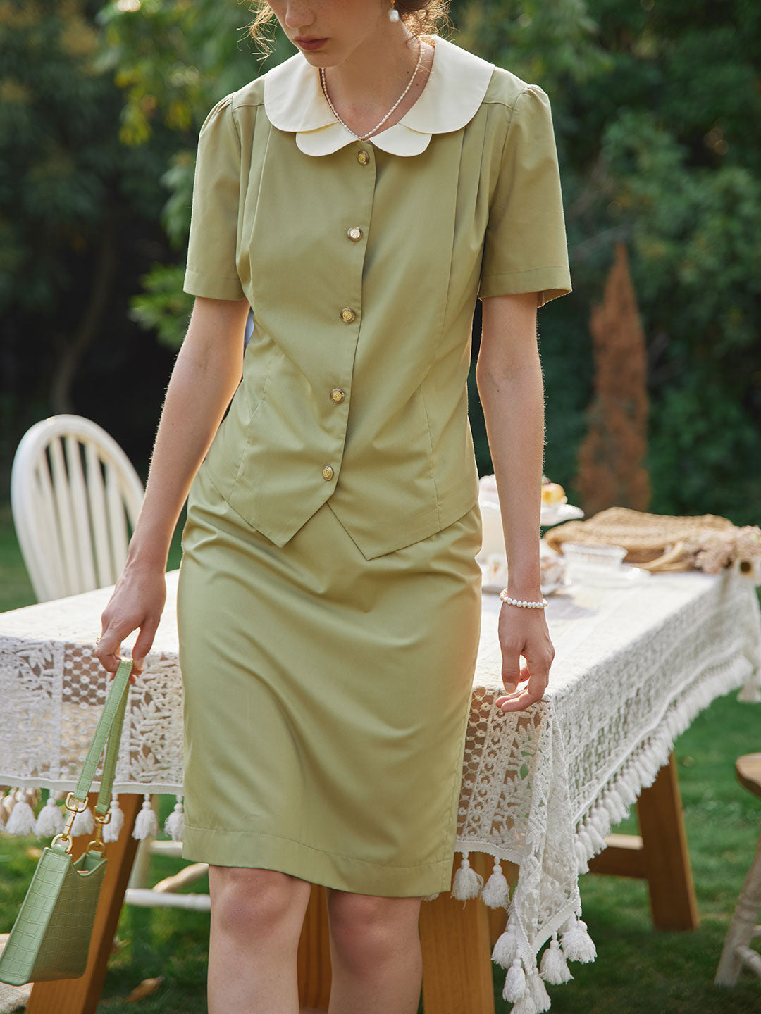 Kimura Straight Mini Skirt/Simple Retro/11236