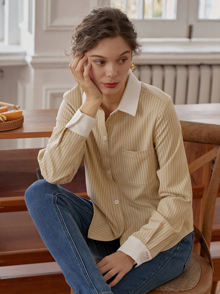Laney Striped Blouse/Simple Retro/77018