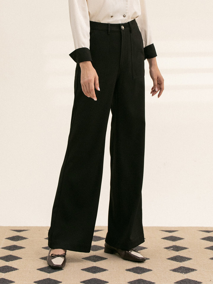 Oaklee Bell-bottomed Corduroy Trousers/ Simple Retro/ 11294