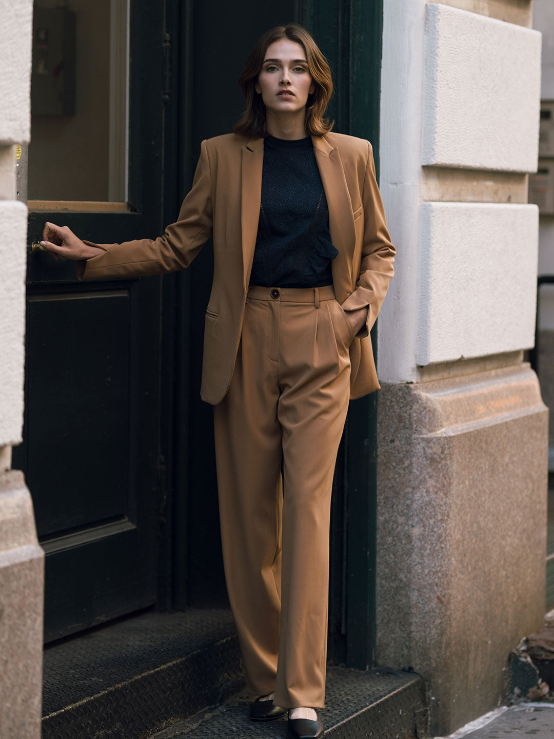 Alondra Peak Lapel Jacket/SIMPLE RETRO/55006