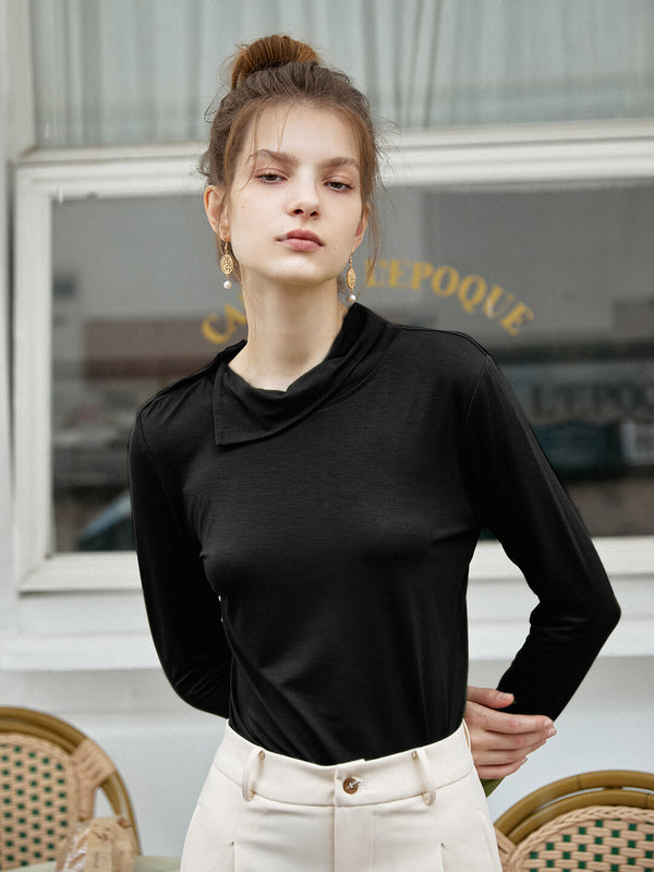 Molly Turtleneck Bottoming Shirt/Simple Retro/55105