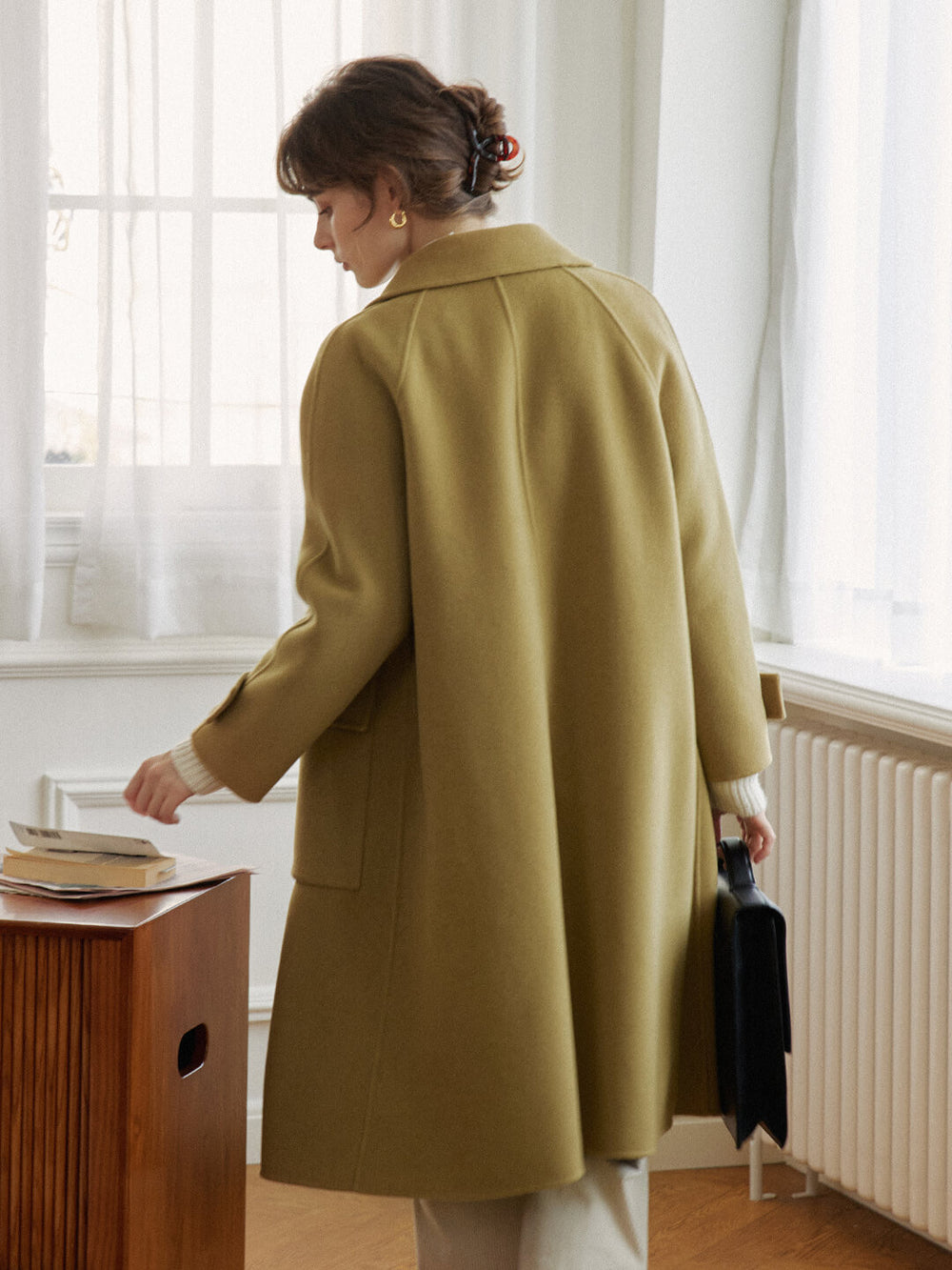 Hour glass shape Quilted Coat - Kiera