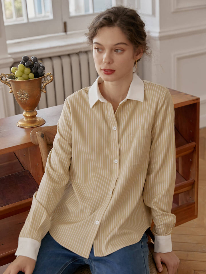 Laney Striped Blouse/Simple Retro/77018