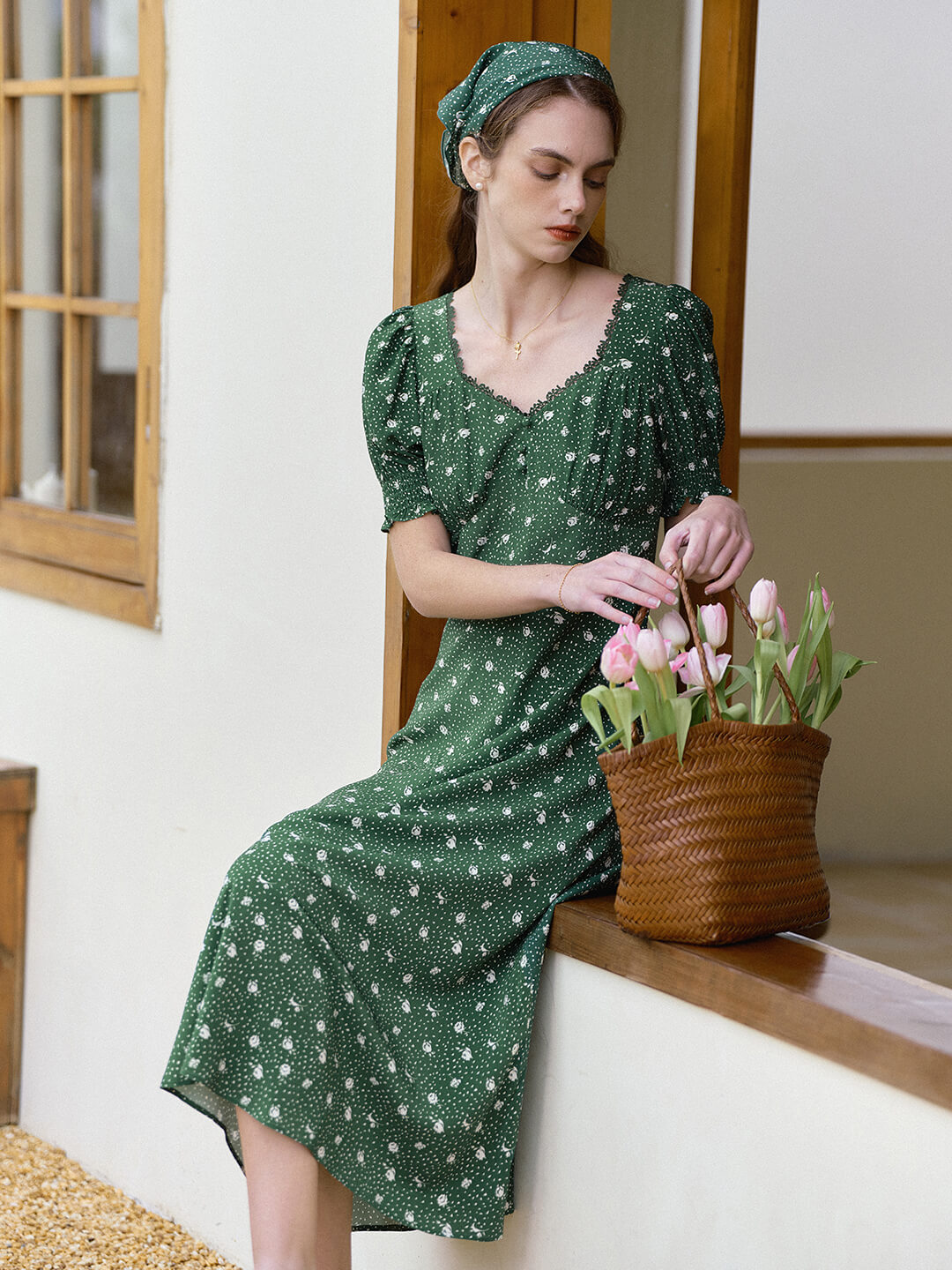 Madeleine Eco-fabric Puff Sleeve Dress