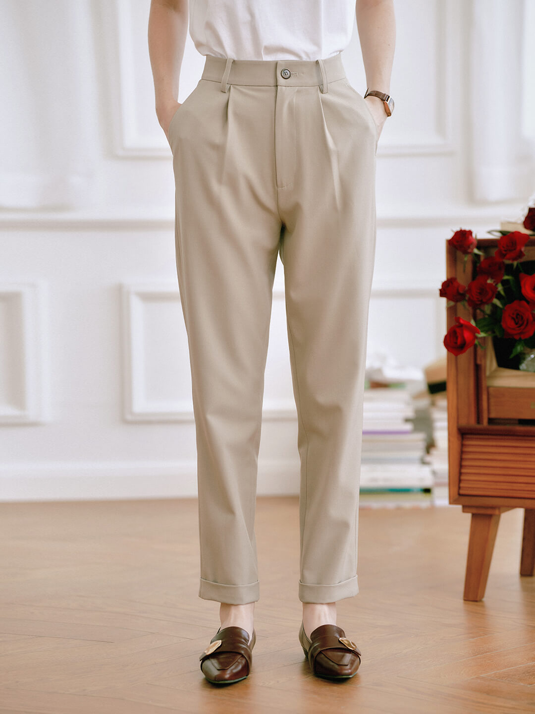 Miriam Gray Tapered Suit Trouser – Simple Retro